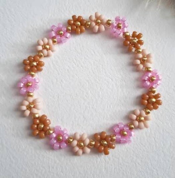 Kinder bloemetjes armbandje Fallon