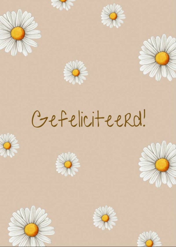 Kaart gefeliciteerd