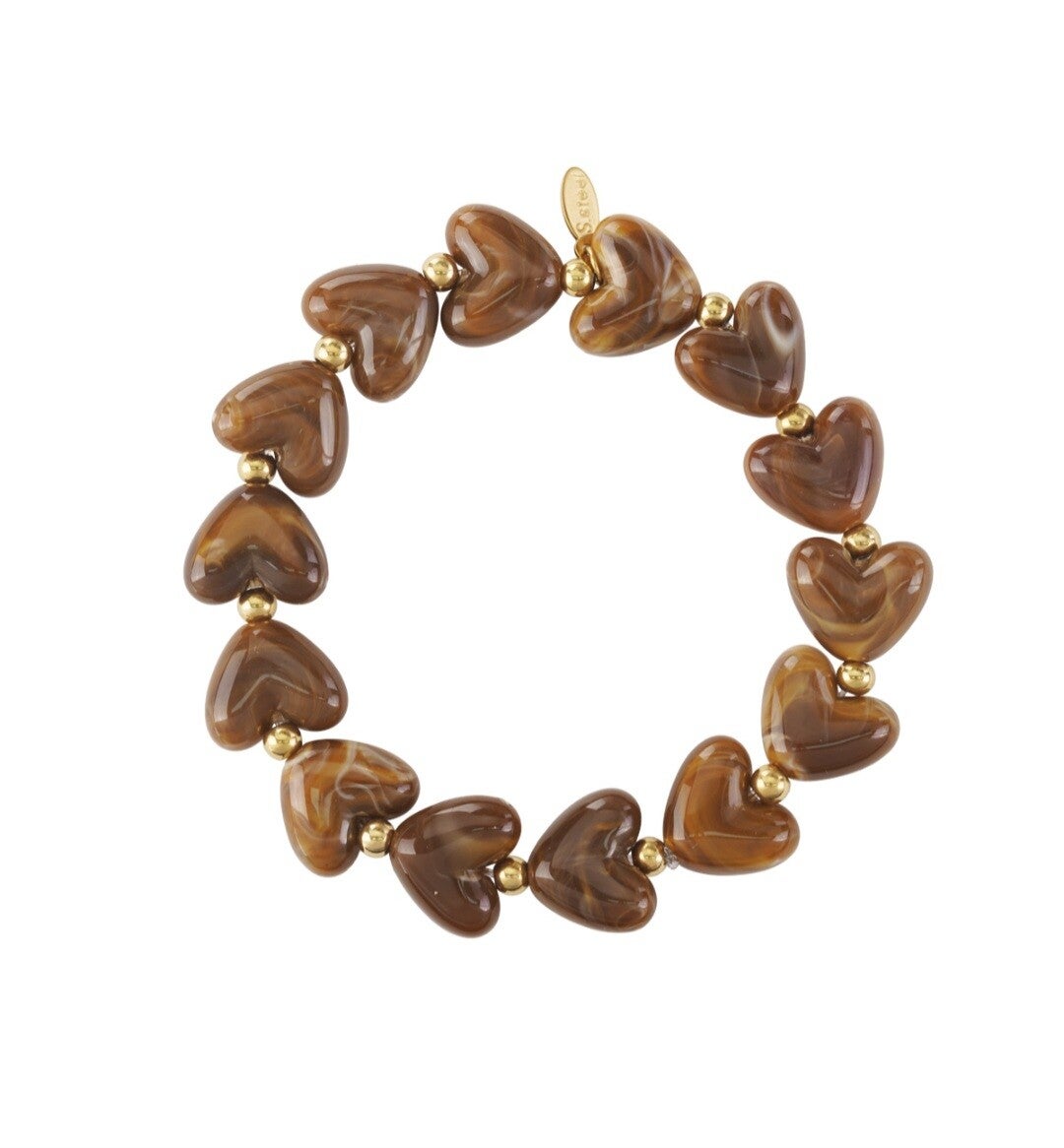 Kralenarmband bruin