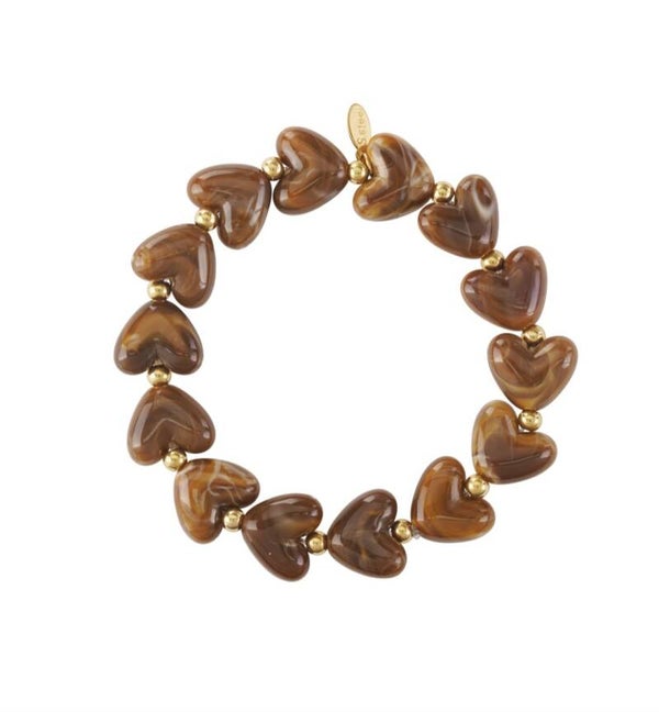 Kralenarmband bruin