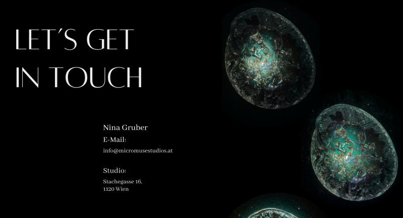 Let's get in Touch! Nina Gruber Microphotography, Microscopy ; Mikroskopie Foto- und Videografie, Wien Kontakt Nina Gruber Alien Like Science x Art Image, Darkfield Microscopy Crystals
