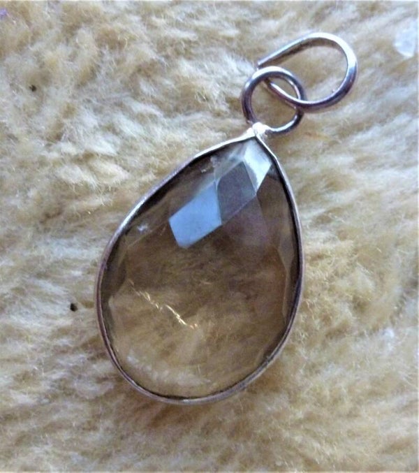 Rookkwarts met zilver 925 facet