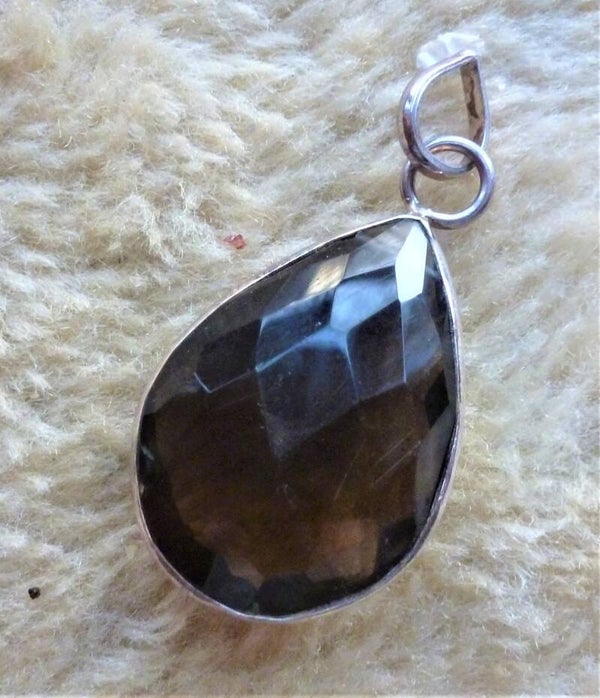 Rookkwarts met zilver 925 facet