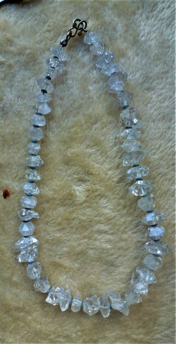 Herkimer diamant ketting  15 mm +-