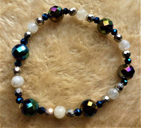 Carborundum met bergkristal  10 met 6 mm