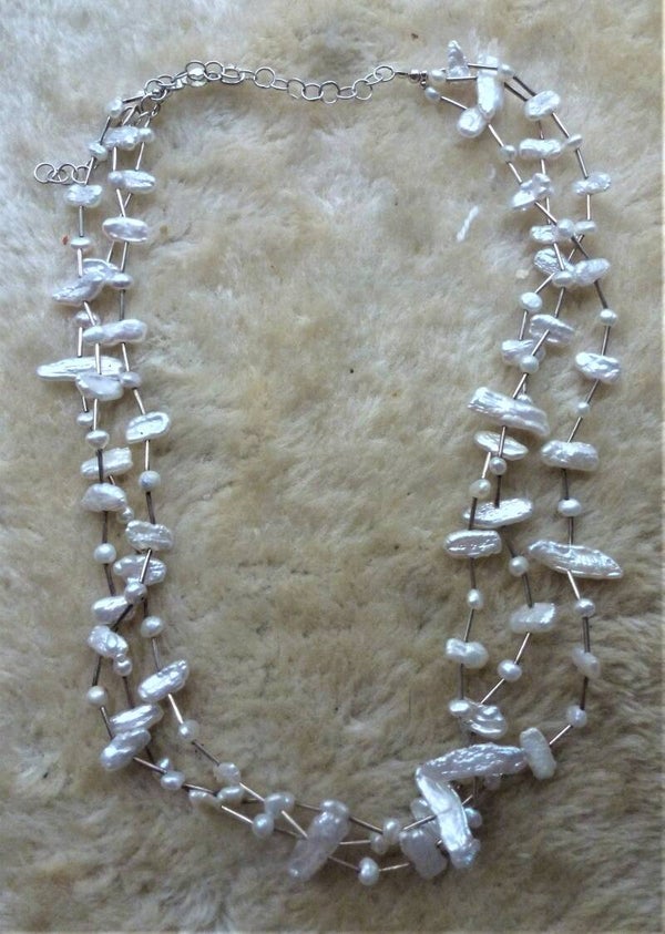 Meer rijige Parel ketting