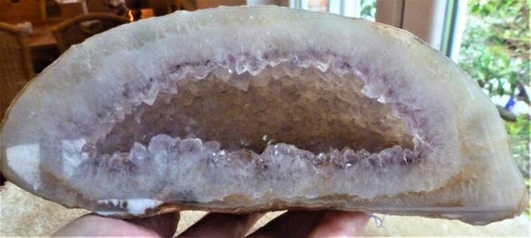 Agaat geode met Amethist Brazil