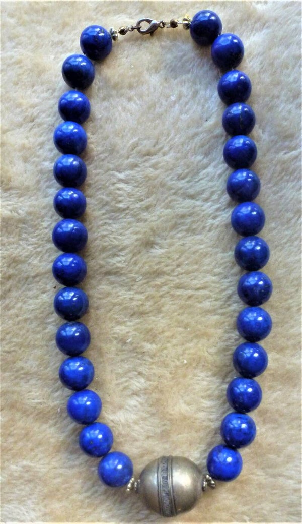 Dikke Kogel ketting van lapis lazulli