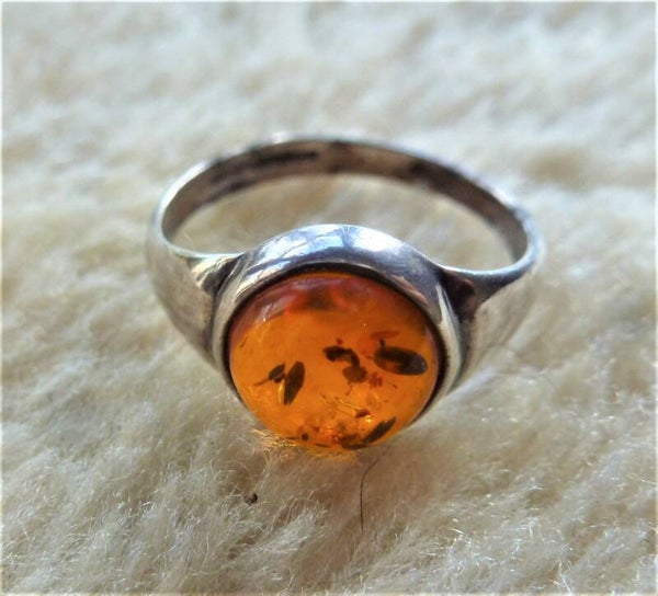 Ring Kind met Barnsteen 925 zilver