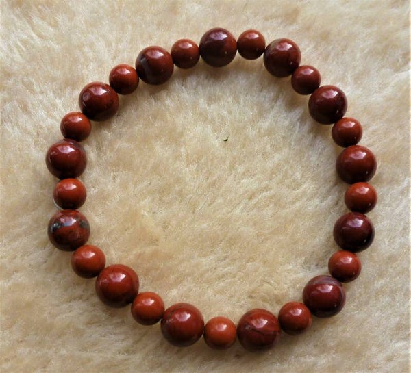 Rode Jaspis  8 en 6 mm