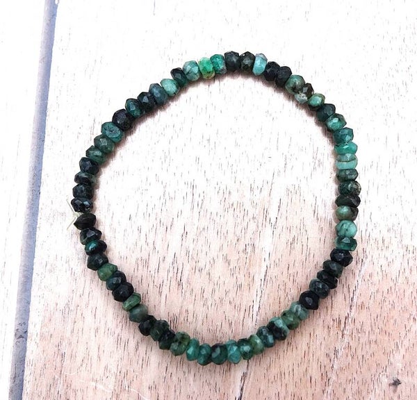 Smaragd armbandje facet