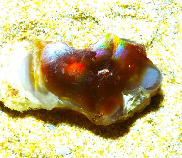 Dit is een mooie Vuur-agaat uit Mexico 6