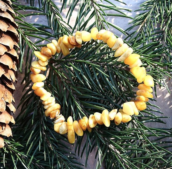 Mooie gele barnsteen armband