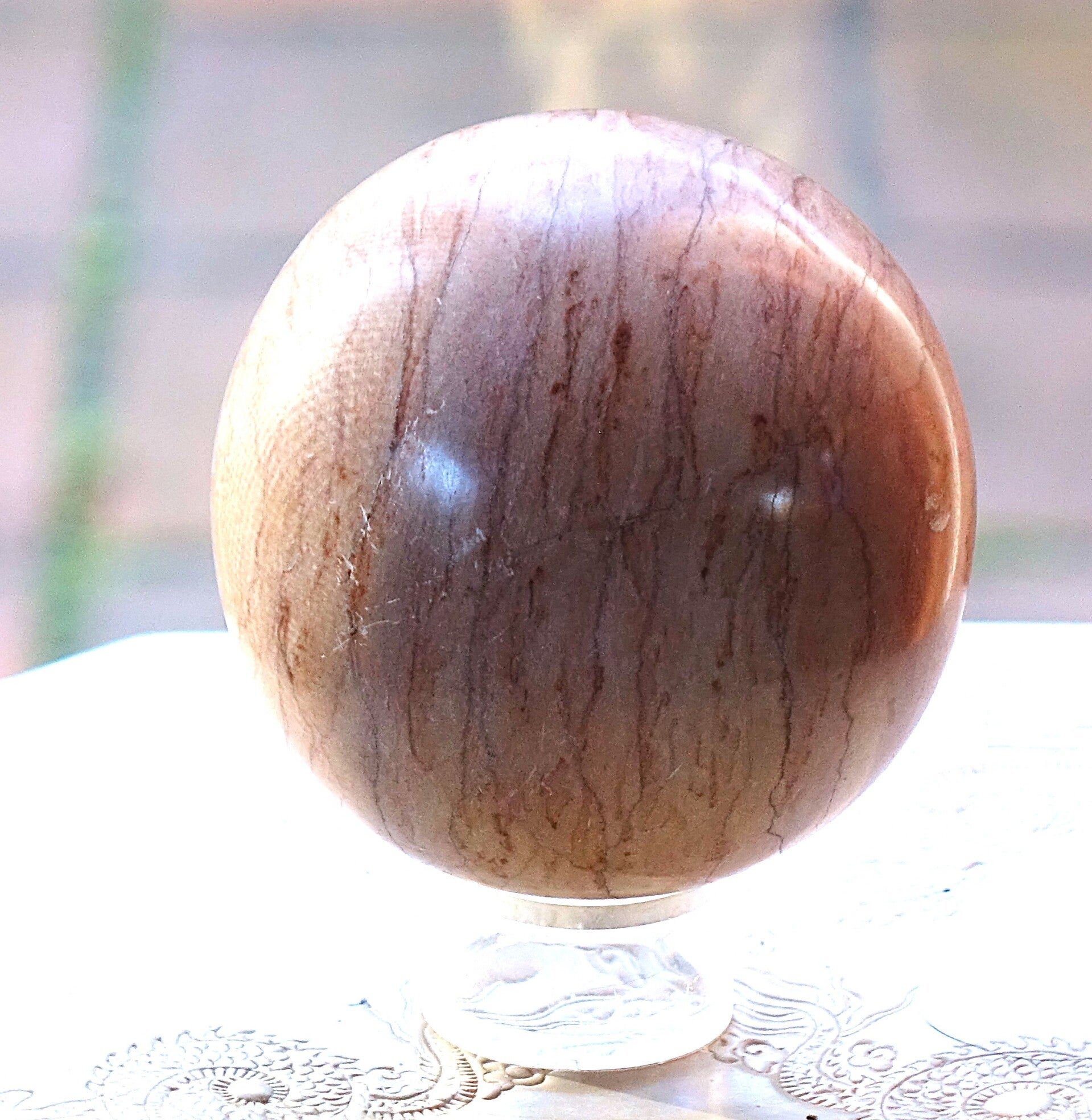 Mooi gestreepte Jaspis bol 10 cm