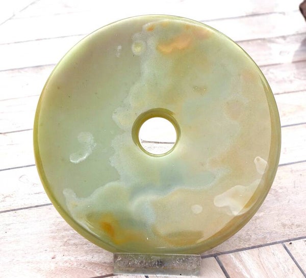 Mooie zeer grote zeldzame Jade Donut 17 cm