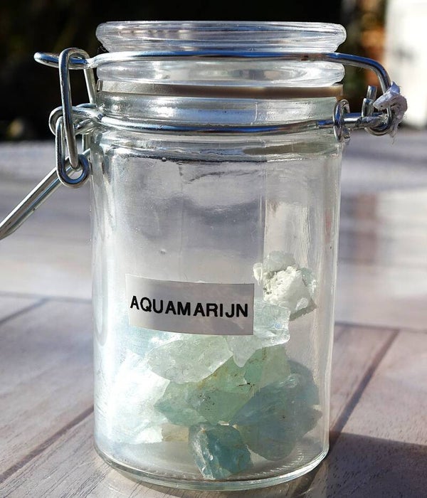 Mineralenglaasje met Aquamarijn 3