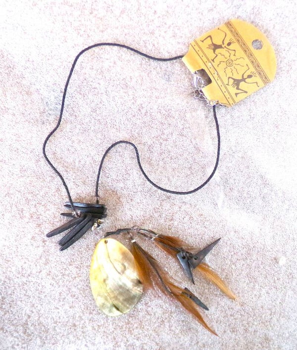 Ketting met Paua shell en Gagaat