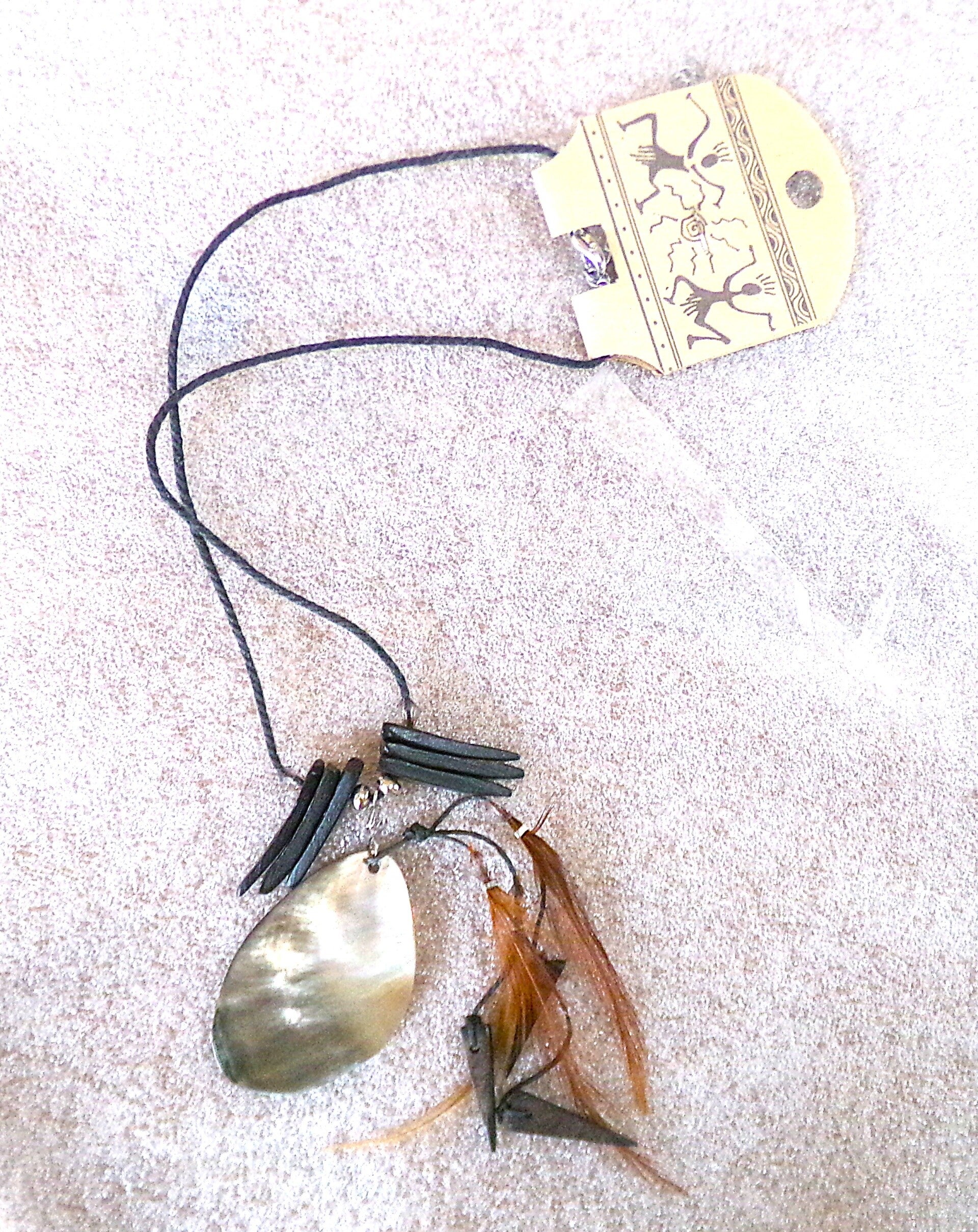 Ketting met Paua shell en Gagaat