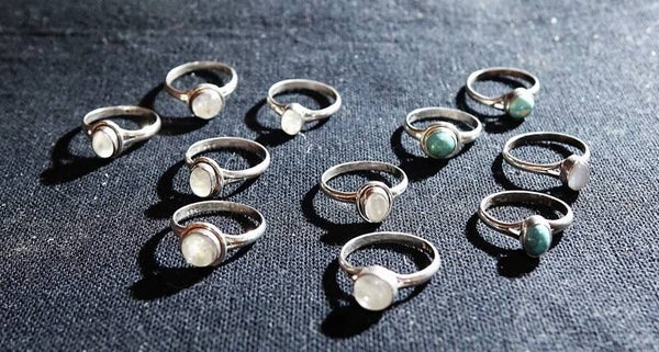 Ringetjes Met Zilver., per stuk