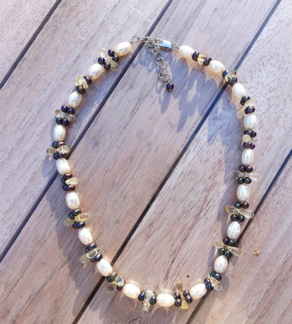 Prachtig Parelketting met zilver 925