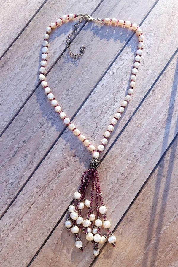 Prachtige Parelketting met zilver 925