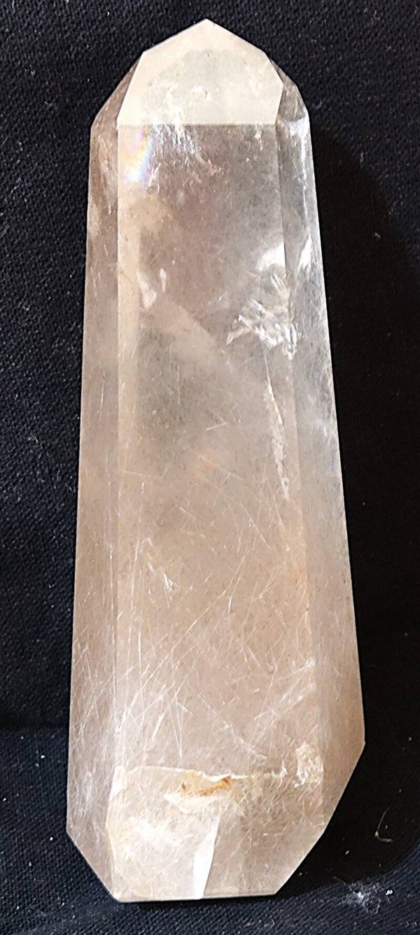 Mooie grote kristal punt met Rutiel insluitingen uit Brazilië