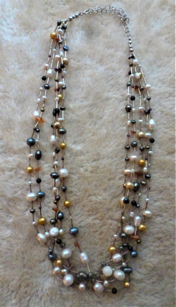 5 rijen parel ketting