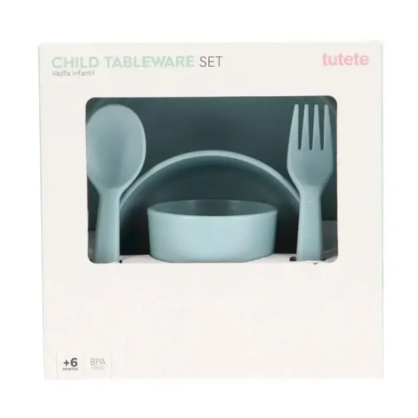 Ontbijtset Lichtblauw of Licht roze