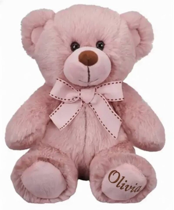 Beer in roze of bruin met naam