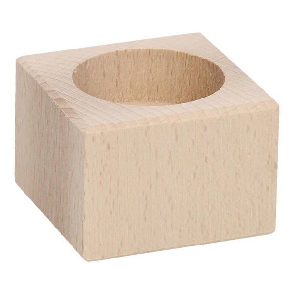 Houten theelichthoudertje rond of vierkant