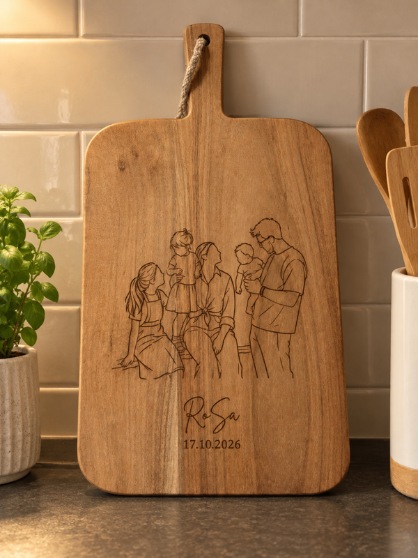 Silhouette op houten plank