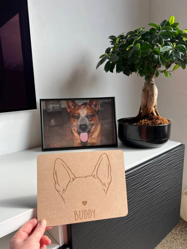 Herdenkingsbordje hond