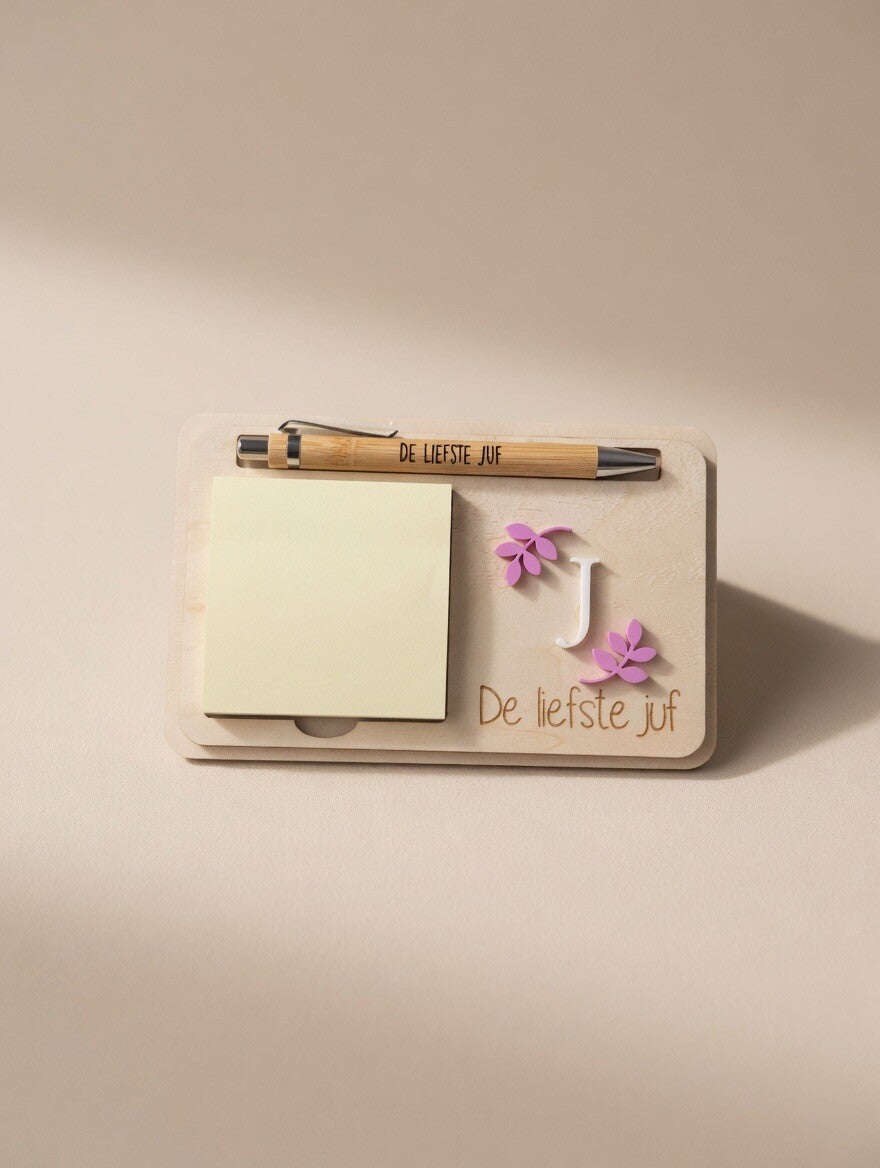 Post-it houder met balpen