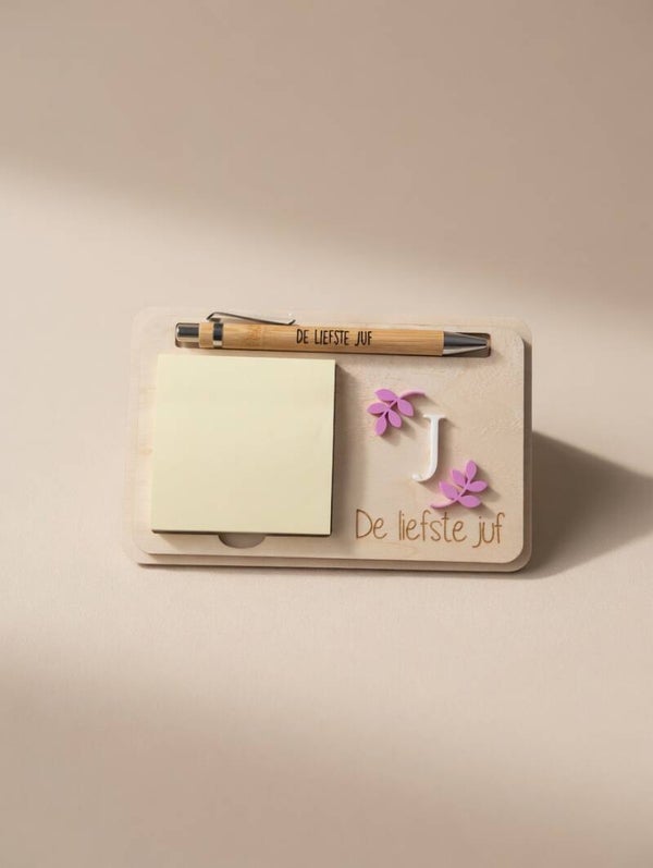 Post-it houder met balpen