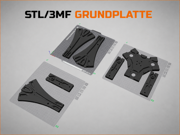 3MF/STL Datei Grundplatte für V2