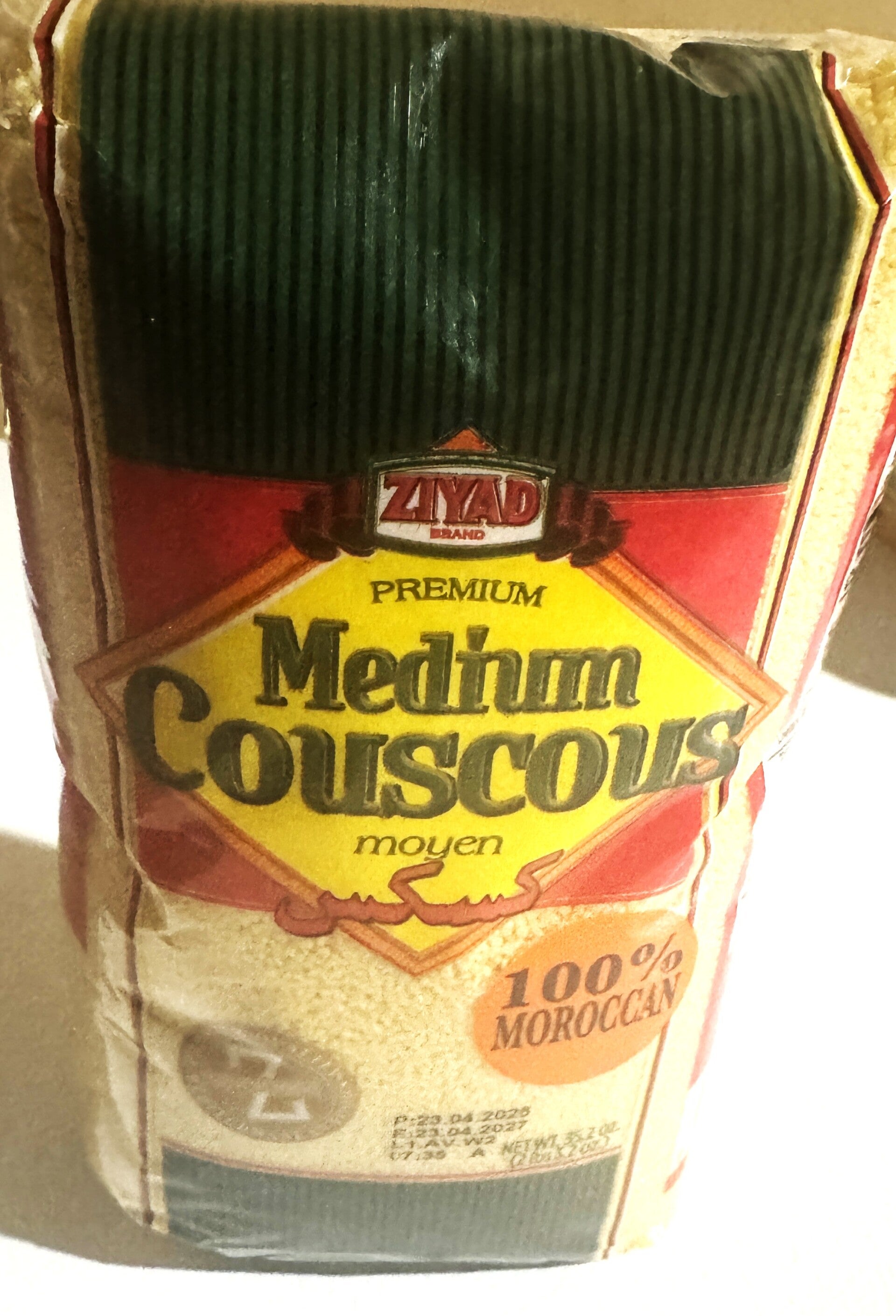 Ziyad Medium Couscous 100% Moroccan 35 oz