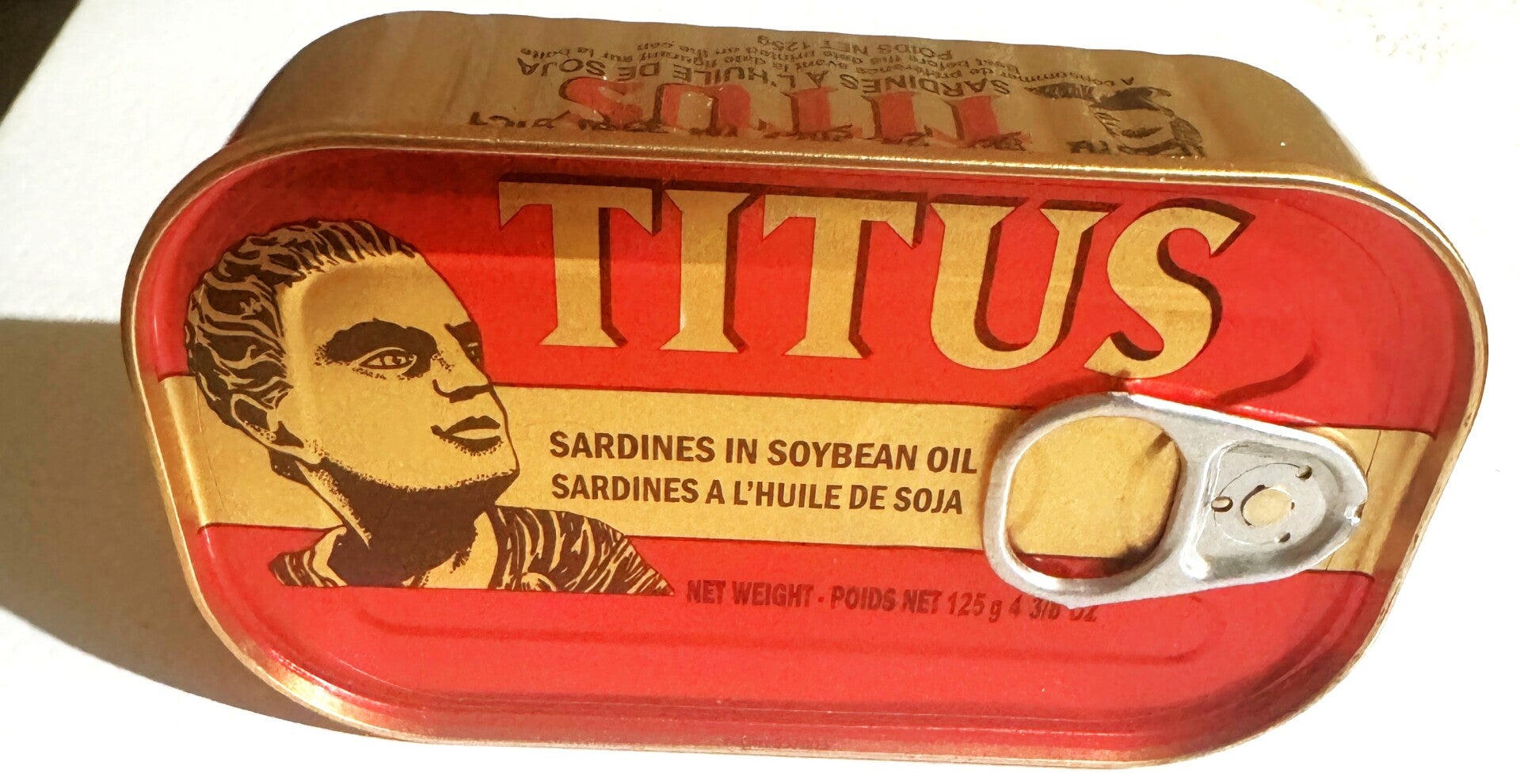 TITUS SARDINES IN SOYBEAN OIL 125G