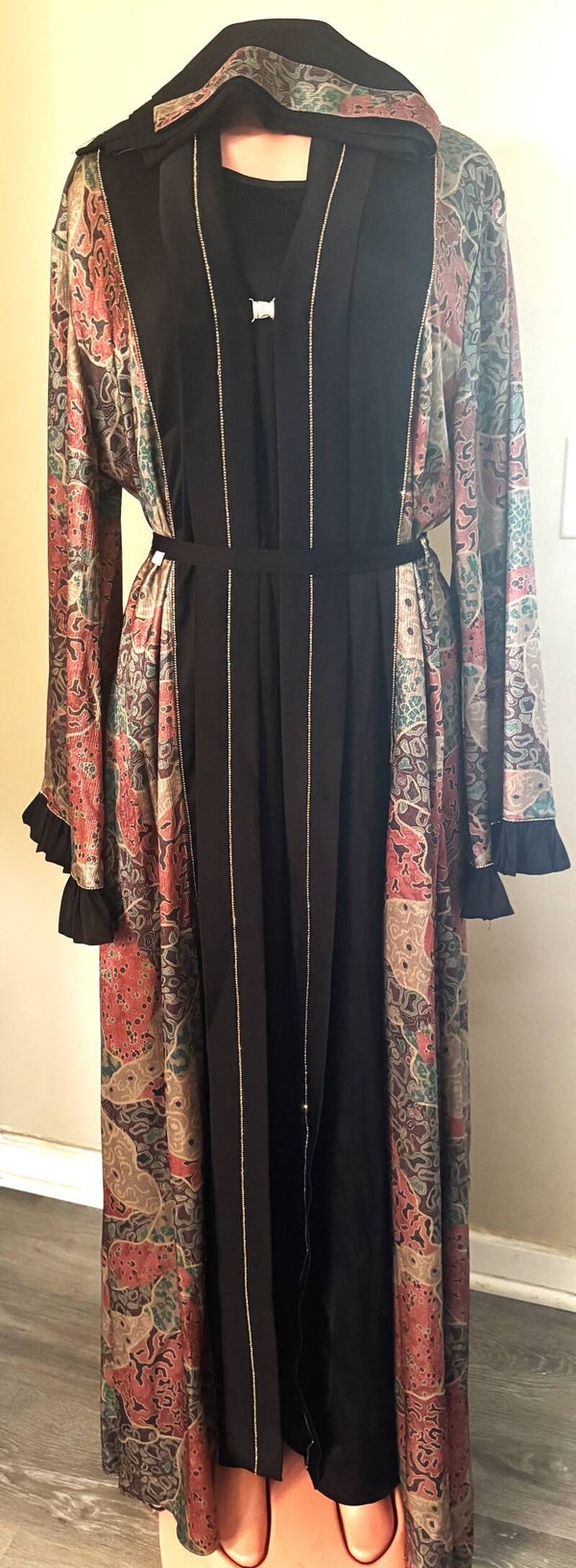 Elegant Abaya Dress With Hair Scarf