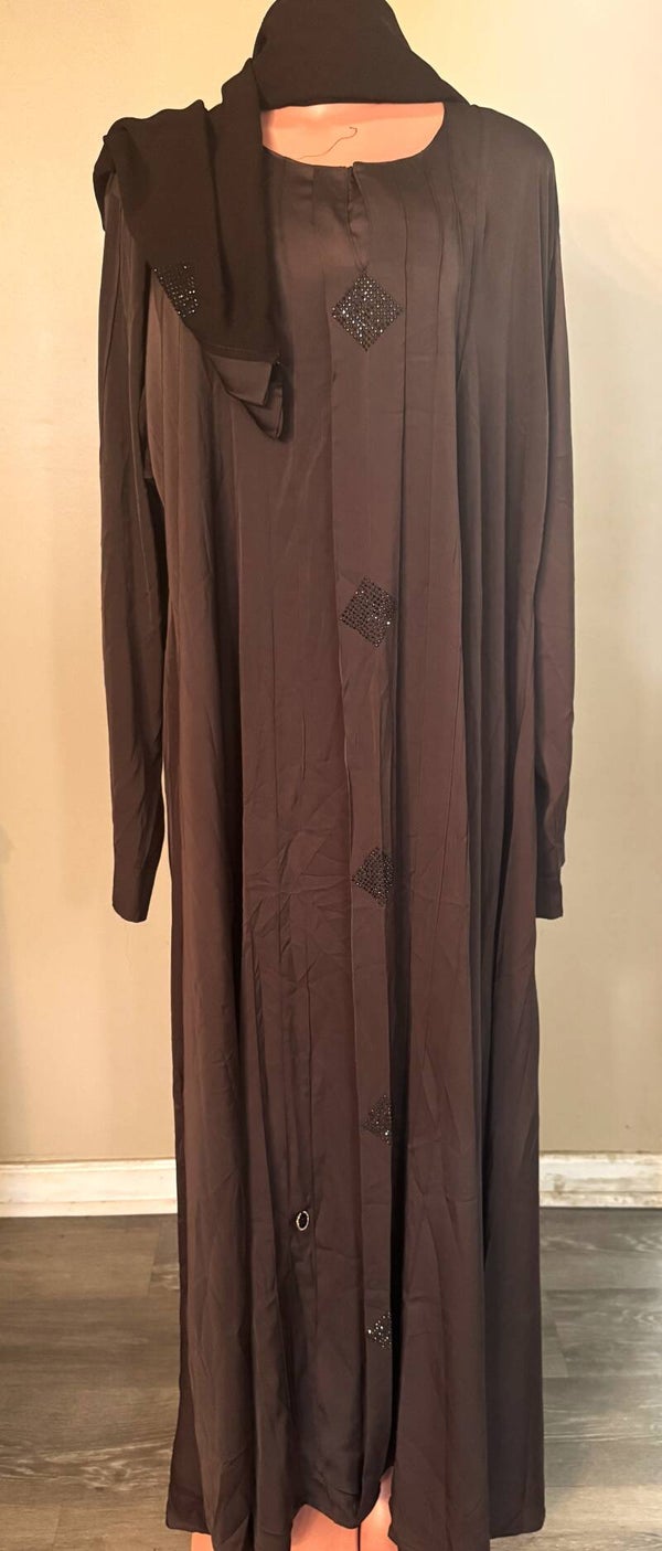 Elegant Abaya Dress With Hair Scarf