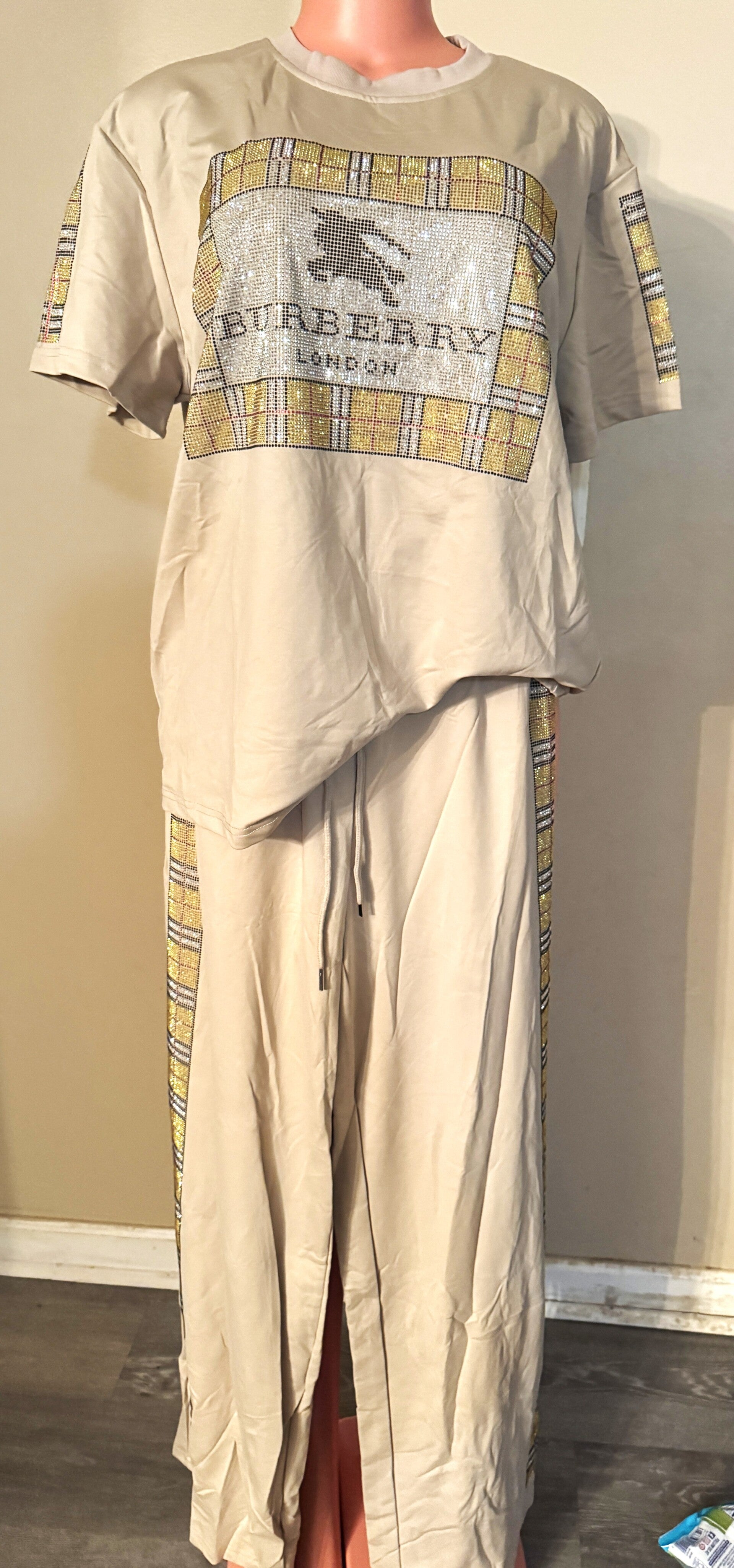 Women Top and Pant Set With Pockets n Tie String