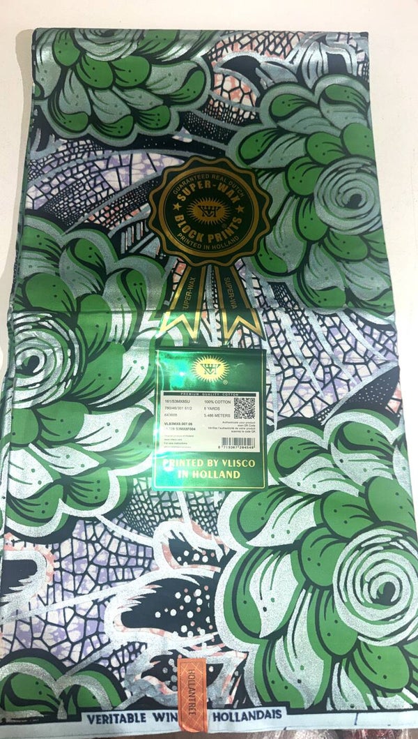 SUPER-WAX-BLOCK PRINTS 6 YARDS