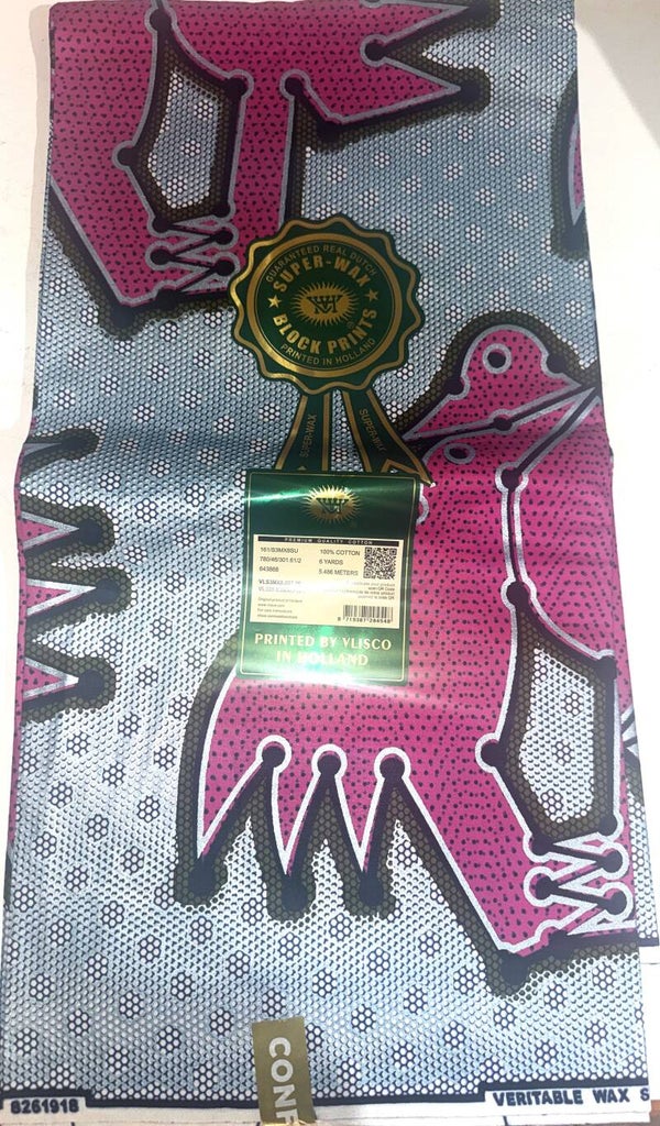 SUPER-WAX-BLOCK PRINTS 6 YARDS