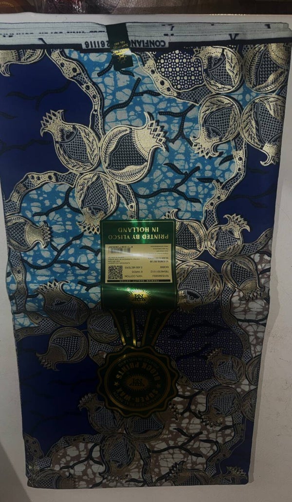 SUPER-WAX-BLOCK PRINTS 6 YARDS