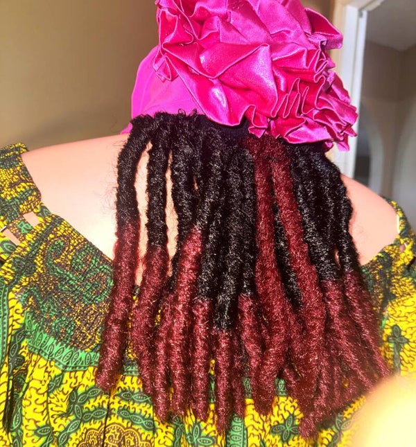 8inch Red and Black twist back bottom Cap only