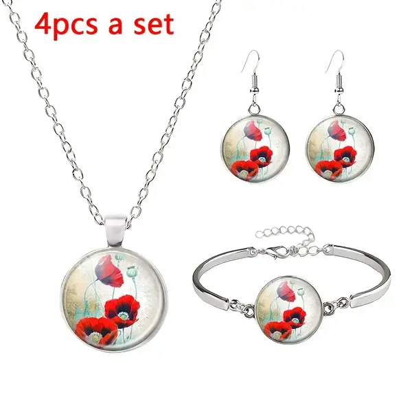 4pcs Iron Alloy Jewellery