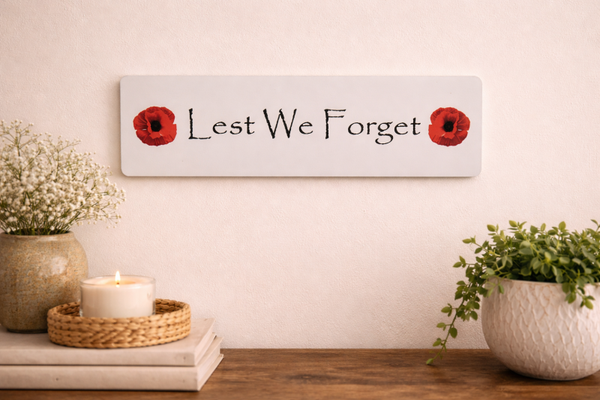 Lest We Forget Small Mirror Plaque