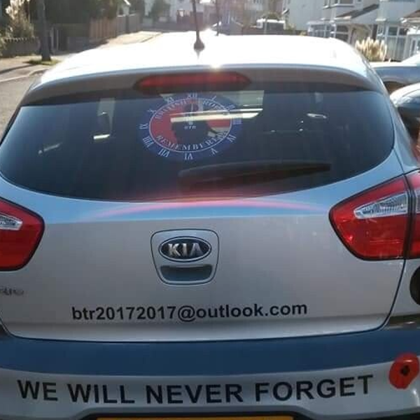 British Troops Remembered Contra-vision Window Sticker Large