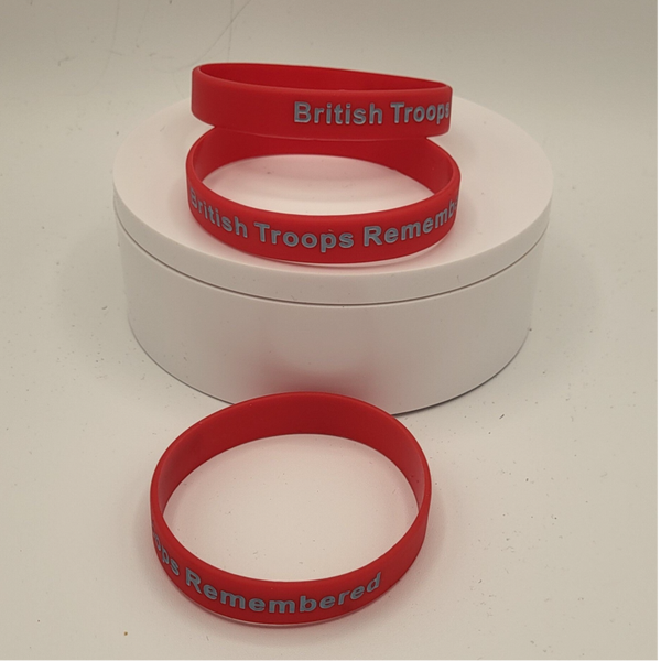 British Troops Remembered Silicone Wristbands