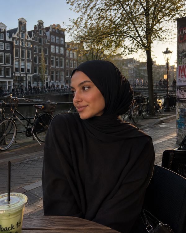 Black instant hijabs
