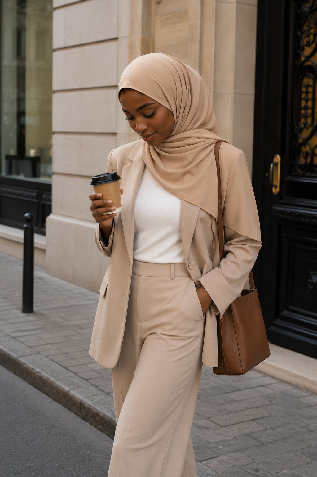 Sand Premium Jersey Hijab.